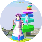 樱花小镇少女跑酷游戏图标